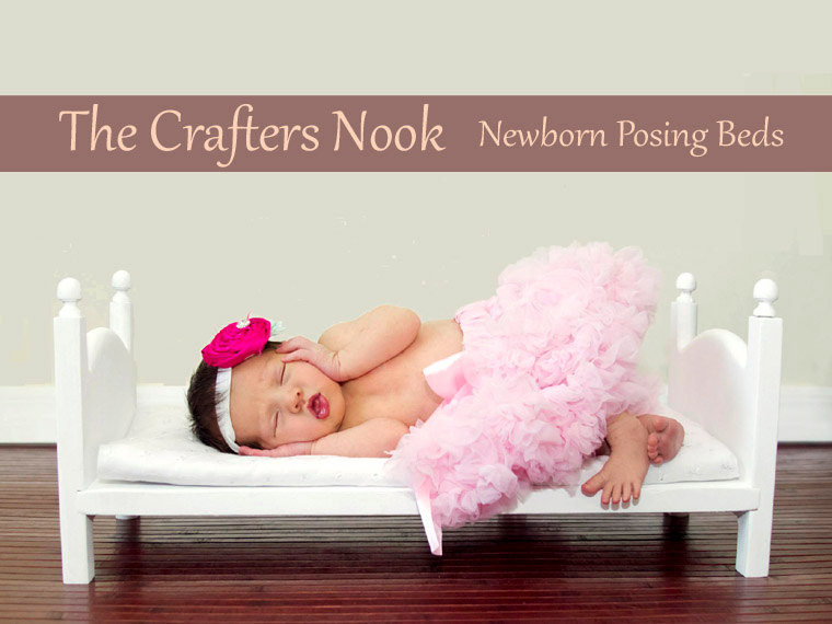 Small Traditional Newborn Photo Prop Baby Doll Posing Bed - Diy Photography Portrait